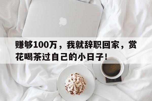 赚够100万，我就辞职回家，赏花喝茶过自己的小日子！